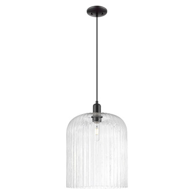 Bridal Veil 1 Light Cord hung Mini Pendant 18.33 X 12 by Innovations - 716-1P-BK-G559-12CL