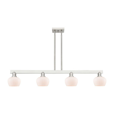 Fenton 4 Light Stem Hung Island 8.38 and 49.25 Inch Wide by Innovations - 716-4I-SN-G91