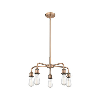 Ballston 5 Light Chandelier 9 Inch Tall and 18 Inch Wide by Innovations - 516-5CR