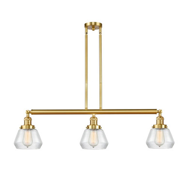Fulton 3 Light Stem Adjustable Island 10 and 39.25 Inch Wide by Innovations - 213-SG-G172