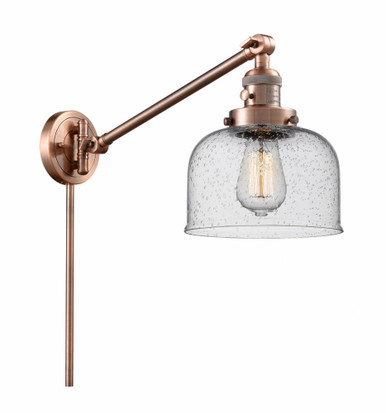 Bell 1 Light Adjustable Swing Arm Down Wall Sconce 25X8 Inch by Innovations - 237-AC-G74