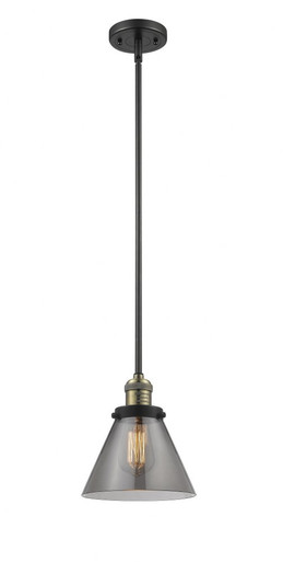 Cone 1 Light Stem Hung Mini Pendant 10 Inch and 8 Inch Wide by Innovations - 201S-BAB-G43