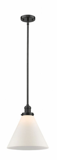 Cone 1 Light Stem Hung Mini Pendant 16 Inch and 12 Inch Wide by Innovations - 201S-OB-G41-L