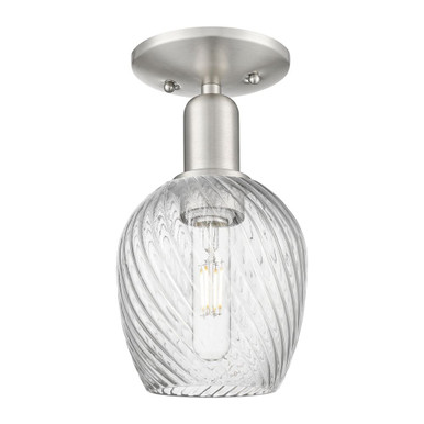 Salina 1 Light Semi Flush Mount 10.88 and 5.75 Inch Wide by Innovations - 716-1C-SN-G292