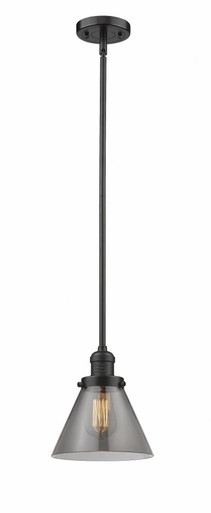 Cone 1 Light Stem Hung Mini Pendant 10 Inch and 8 Inch Wide by Innovations - 201S-OB-G43