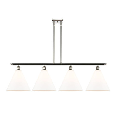 Berkshire Glass 4 Light Stem hung Island 13.5 X 50.25 by Innovations - 516-4I-GBC-12