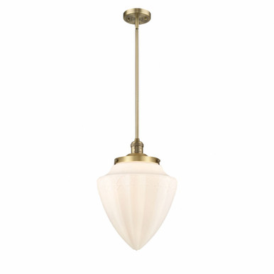 Bullet 1 Light Stem Hung Mini Pendant 16 and 12 Inch Wide by Innovations - 201S-BB-G661-12