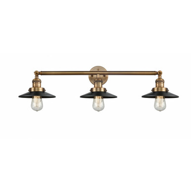 Railroad 3 Light Vanity Light 32 Inch Wide by Innovations - 205-BB-M6