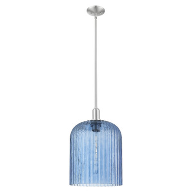 Bridal Veil 1 Light Mini Pendant 18.13 Inch and 12 Inch Wide by Innovations - 716-1S-SN-G559-12BL