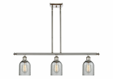 Caledonia 3 Light Stem Hung Island 9.5 Inch and 36 Inch Wide by Innovations - 516-3I-PN-G257