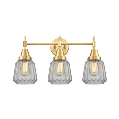 Chatham 3 Light Bath Vanity 12 Inch Tall and 24.25 Inch Wide by Innovations - 447-3W-SG-G142