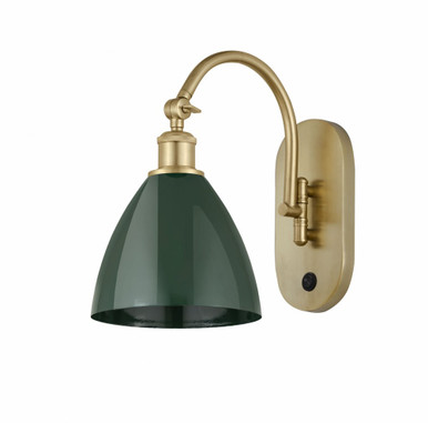 Plymouth 1 Light Adjustable Swing Arm Wall Sconce 13X7.5 by Innovations - 518-1W-SG-MBD-75-GR