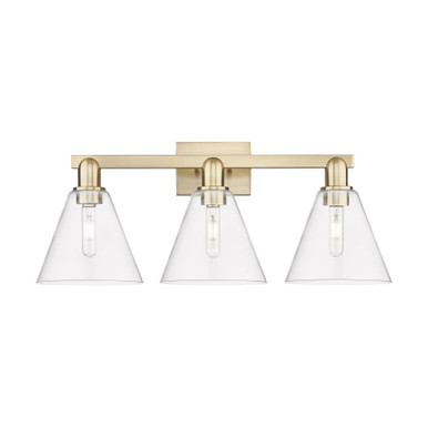 Berkshire Glass 3 Light Bath Vanity 12.25 InchX26 Inch Wide by Innovations - 716-3W-CB-GBC-82