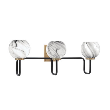 Sandia 3 Light Bath Vanity 9.75 Inch Tall and 27 Inch Length by Toltec - 6223-975-27