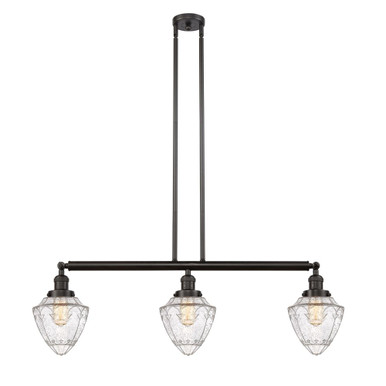 Bullet 3 Light Stem Adjustable Island 15.25 and 38 Inch Wide by Innovations - 213-G66-7