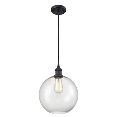 Athens 100W 1 LED Cord Hung Mini Pendant 12 X 10 Inch Wide by Innovations - 516-1P-G12-10-LED