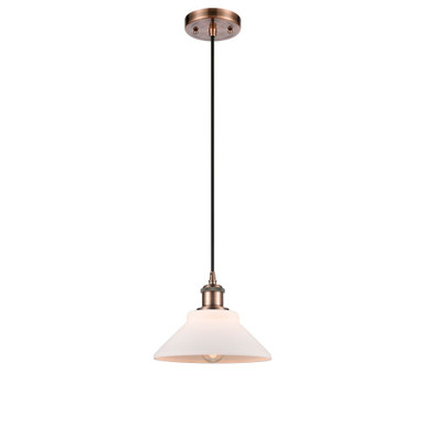 Orwell 100W 1 LED Cord Hung Mini Pendant 7 X 8.38 Inch Wide by Innovations - 516-1P-G13-LED