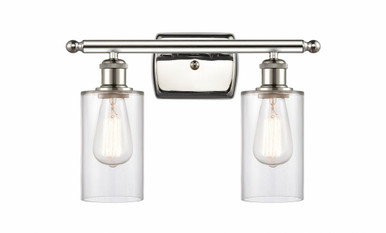 Clymer 2 Light Bath Vanity 9.88 Inch Tall X 13.88 Inch Wide by Innovations - 516-2W-PN-G802
