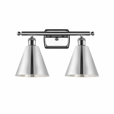Ballston Cone 2 Light Vanity Light by Innovations - 516-2W-PC-MBC-8-PC