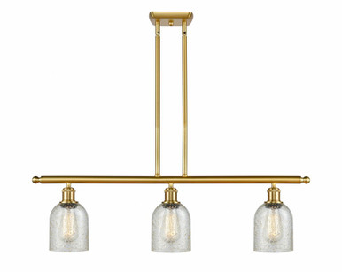Caledonia 3 Light Stem Hung Island 9.5 Inch and 36 Inch Wide by Innovations - 516-3I-SG-G259