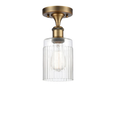 Hadley 100W 1 LED Semi Flush Mount 10.25 and 4.5 Inch Wide by Innovations - 516-1C-G34-LED