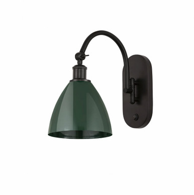 Plymouth 1 Light Adjustable Swing Arm Wall Sconce 13X7.5 by Innovations - 518-1W-OB-MBD-75-GR