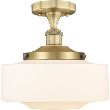 Bridgeton 1 Light Semi Flush Mount 11 Inch X 11.75 Inch Wide by Innovations - 616-1F-G69-12