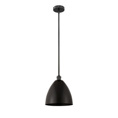 Bristol 1 Light Stem Hung Mini Pendant 12.5X12 Inch Wide by Innovations - 616-1S-BK-MBD-12-BK