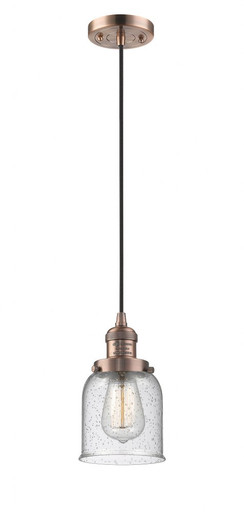 Bell 1 Light Cord hung Mini Pendant 8.88 Inch X 5 Inch Wide by Innovations - 201C-AC-G54