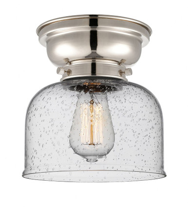 Bell 1 Light Flush Mount 8 Inch Tall and 7.75 Inch Wide by Innovations - 623-1F-PN-G74