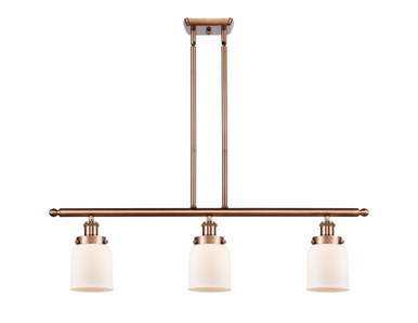 Bell 3 Light Stem hung Island 10 Inch Tall and 36 Inch Wide by Innovations - 916-3I-AC-G51