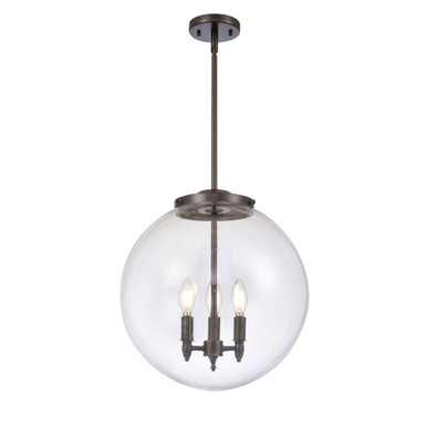 Beacon 60W 3 LED Stem Hung Pendant 17 Inch and 16 Inch Wide by Innovations - 221-3S-G20-16-LED