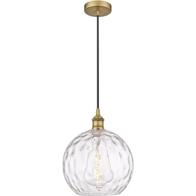 Athens Water Glass 100W 1 LED Cord Mini Pendant 11.75 by Innovations - 616-1P-BB-G1215-10-LED