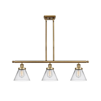 Cone 100W 3 LED Stem Hung Island 11 Inch Tall X 36 Inch Wide by Innovations - 916-3I-G4-LED
