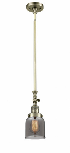 Bell 1 Light Adjustable Mini Pendant 11.63 X 5 Inch Wide by Innovations - 206-AB-G53