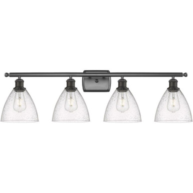 Bristol 4 Light Glass Bath Vanity 10.5 Inch X 37.5 Inch Wide by Innovations - 516-4W-GBD-75