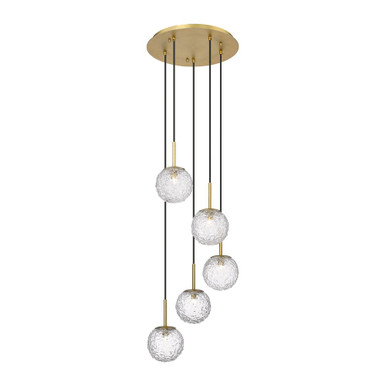 Barrington 5 Light Cord Hung Sphere Mini Pendant 24X15.75 by Innovations - 320-5P-G320-6