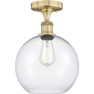 Athens 1 Light Semi Flush Mount 14.25 Inch and 10 Inch Wide by Innovations - 616-1F-G12-10