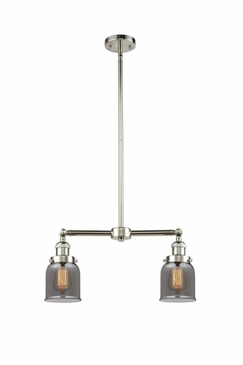 Bell 2 Light Stem Adjustable Island 10 Inch and 21 Inch Wide by Innovations - 209-PN-G53