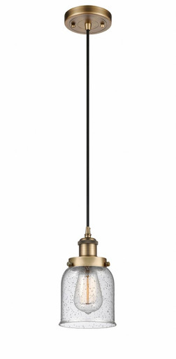 Bell 1 Light Cord hung Mini Pendant 10 Inch and 5 Inch Wide by Innovations - 916-1P-BB-G54