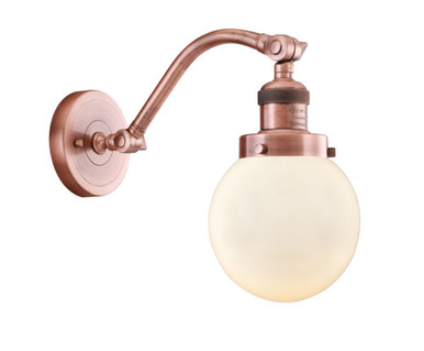 Beacon 1 Light Adjustable Wall Sconce 11.5 Tall and 6 Wide by Innovations - 515-1W-AC-G201-6