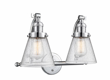 Cone 2 Light 6" Adjustable Bath Vanity 12 Inch and 18 Inch by Innovations - 515-2W-PC-G64