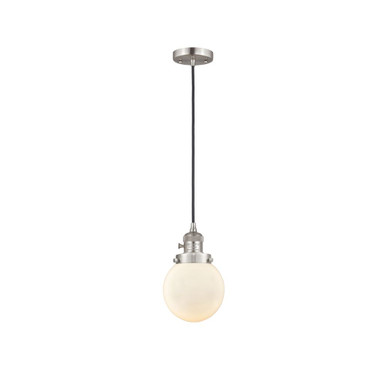 Beacon 1 Light Cord Down Mini Pendant 9.25 Tall and 6 Wide by Innovations - 201CSW-G20-6