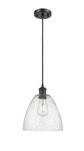 Bristol 1 Light Cord hung Mini Pendant 11.5 InchX9 Inch Wide by Innovations - 516-1P-BK-GBD-94