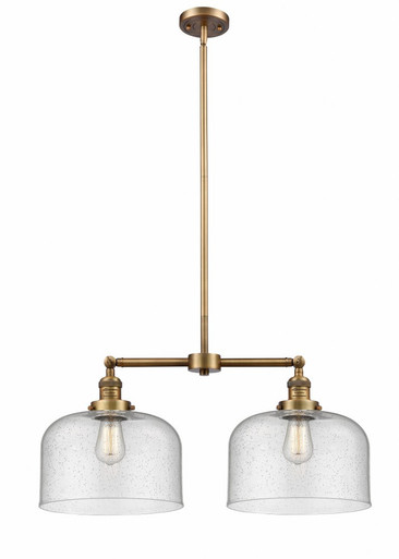 Bell 2 Light Stem Adjustable Large Island 10 X 21 Inch Wide by Innovations - 209-BB-G74-L