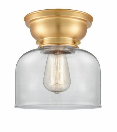 Bell 1 Light Flush Mount 8 Inch Tall and 7.75 Inch Wide by Innovations - 623-1F-SG-G72