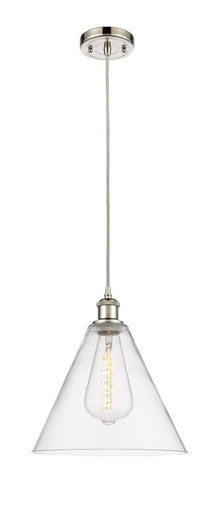 Berkshire Glass 1 Light Cord hung Mini Pendant 13 X 12 by Innovations - 516-1P-PN-GBC-122