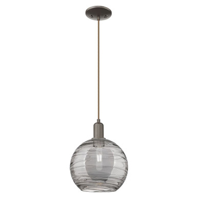Athens Deco Swirl 1 Light Cord Hung Mini Pendant 12.45 X 10 by Innovations - 716-1P-OB-G1213-10SM