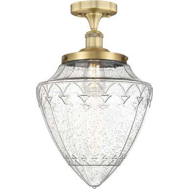 Bridgeton 1 Light Semi Flush Mount 18.13X11.75 Inch Wide by Innovations - 616-1F-BB-G664-12