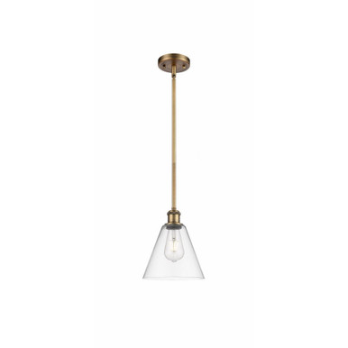 Berkshire Glass 1 Light Mini Pendant 10 Inch and 8 Inch Wide by Innovations - 516-1S-BB-GBC-82